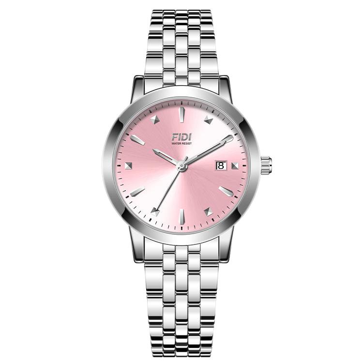 Women's Watch, FIDI Quartz Movement Women's Watch , FD105-PK, Silver And Pink, Stainless Steel.