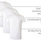Hanes Men's Undershirt Packs, Stay-Tucked Soft Cotton Undershirts, Best Undershirts for Men, White/Black/Asstd Multipacks