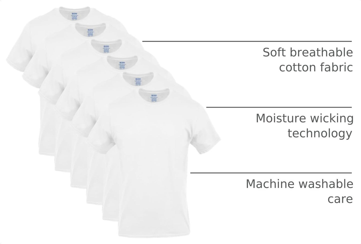 Gildan Men's Crew T-Shirts, Multipack, Style G1100