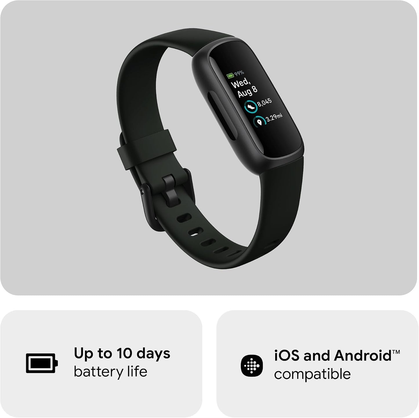 Google Fitbit Inspire 3 Activity Tracker with 6-months Premium Membership Included, up to 10 days battery life and Daily Readiness Score