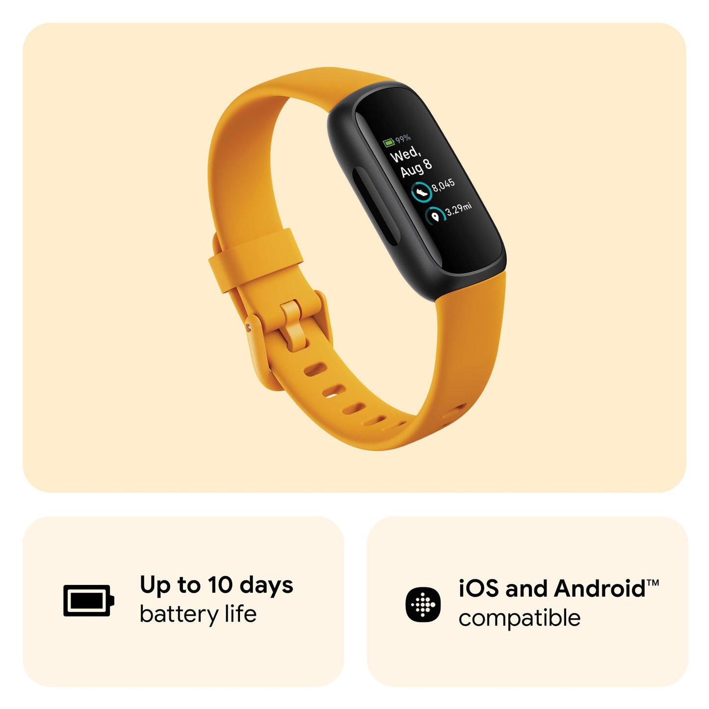 Google Fitbit Inspire 3 Activity Tracker with 6-months Premium Membership Included, up to 10 days battery life and Daily Readiness Score