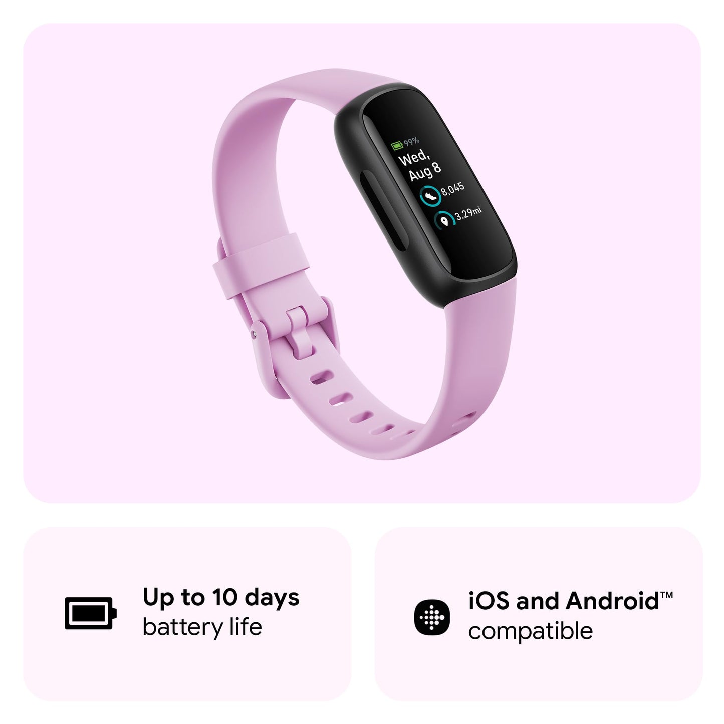 Google Fitbit Inspire 3 Activity Tracker with 6-months Premium Membership Included, up to 10 days battery life and Daily Readiness Score