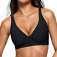 OEAK Womens Jelly Bras Wireless Deep V Bralette Comfy Push Up Tshirt Bras Accessories
