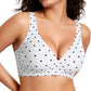 OEAK Womens Jelly Bras Wireless Deep V Bralette Comfy Push Up Tshirt Bras Accessories