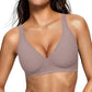 OEAK Womens Jelly Bras Wireless Deep V Bralette Comfy Push Up Tshirt Bras Accessories