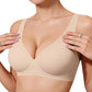 OEAK Womens Jelly Bras Wireless Deep V Bralette Comfy Push Up Tshirt Bras Accessories