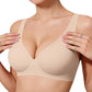 OEAK Womens Jelly Bras Wireless Deep V Bralette Comfy Push Up Tshirt Bras Accessories