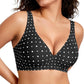 OEAK Womens Jelly Bras Wireless Deep V Bralette Comfy Push Up Tshirt Bras Accessories