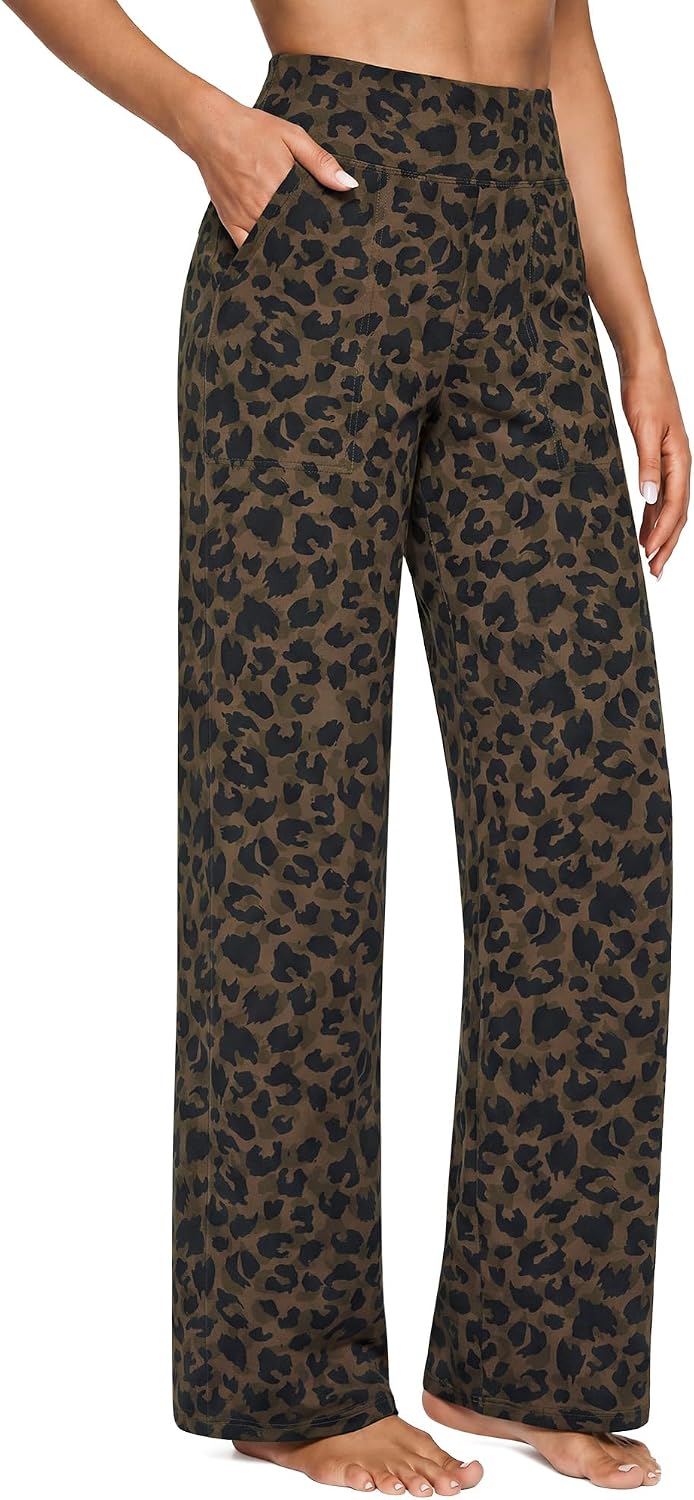 G4Free Yoga Pants for Women Wide Leg Pants with Pockets High Waisted