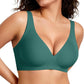 OEAK Womens Jelly Bras Wireless Deep V Bralette Comfy Push Up Tshirt Bras Accessories