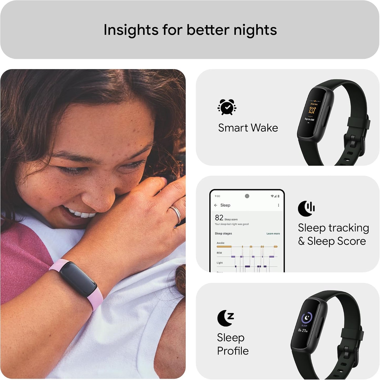 Google Fitbit Inspire 3 Activity Tracker with 6-months Premium Membership Included, up to 10 days battery life and Daily Readiness Score