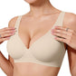 OEAK Womens Jelly Bras Wireless Deep V Bralette Comfy Push Up Tshirt Bras Accessories