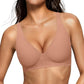 OEAK Womens Jelly Bras Wireless Deep V Bralette Comfy Push Up Tshirt Bras Accessories