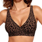 OEAK Womens Jelly Bras Wireless Deep V Bralette Comfy Push Up Tshirt Bras Accessories
