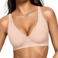 OEAK Womens Jelly Bras Wireless Deep V Bralette Comfy Push Up Tshirt Bras Accessories