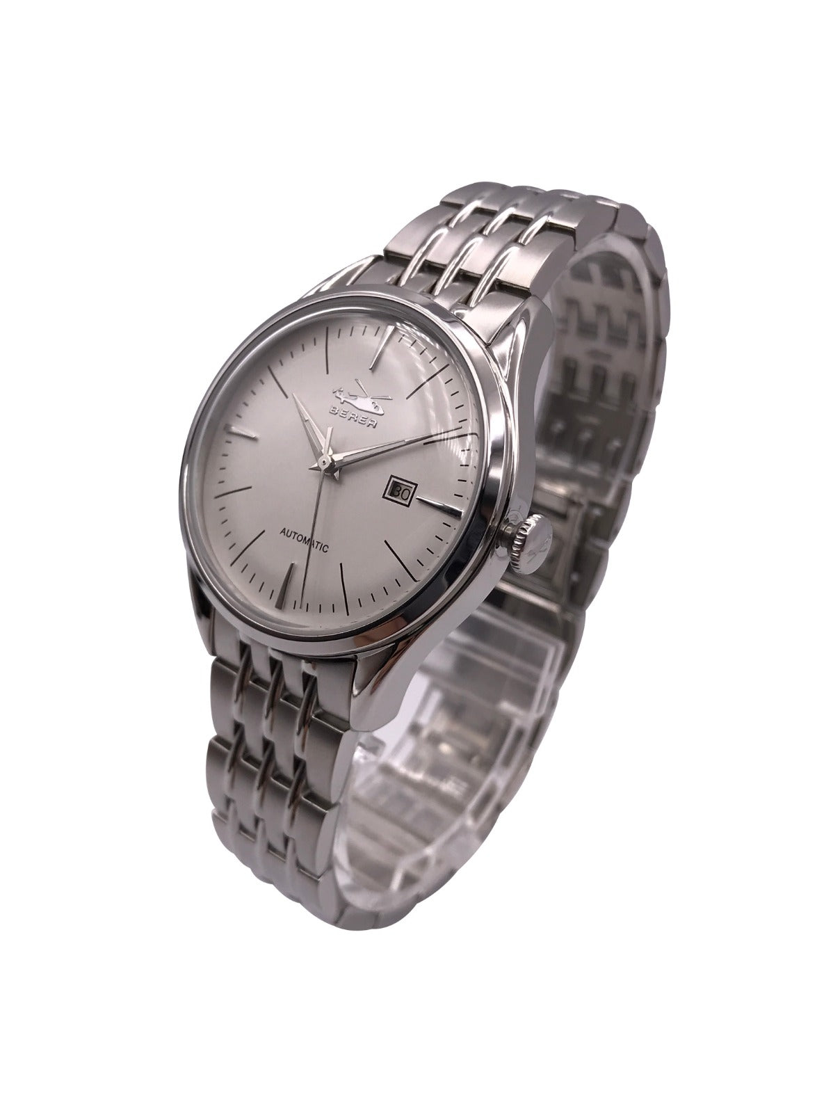 Popularly Used Watch, Silver, Men's Watch, Berea Gentlemen Automatic Watch, 33 MM, Stainless Steel,