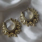 GOLD CREOLE EARRINGS HOOP GYPSY EARRINGS GOLD FILLED LARGE 3.5CM