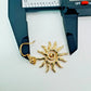 Bohemian Style Spiral Sun Swirl Gold plated Pendant Necklace & Hook Earrings Set