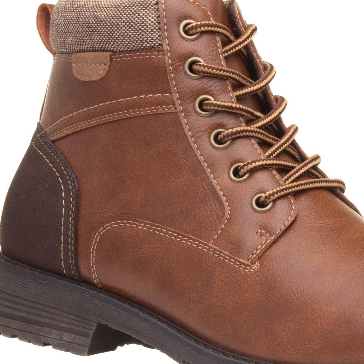 Beckett Mens Boots Tan Adults Ankle Lace Up Zip Up Padded Collar SIZE