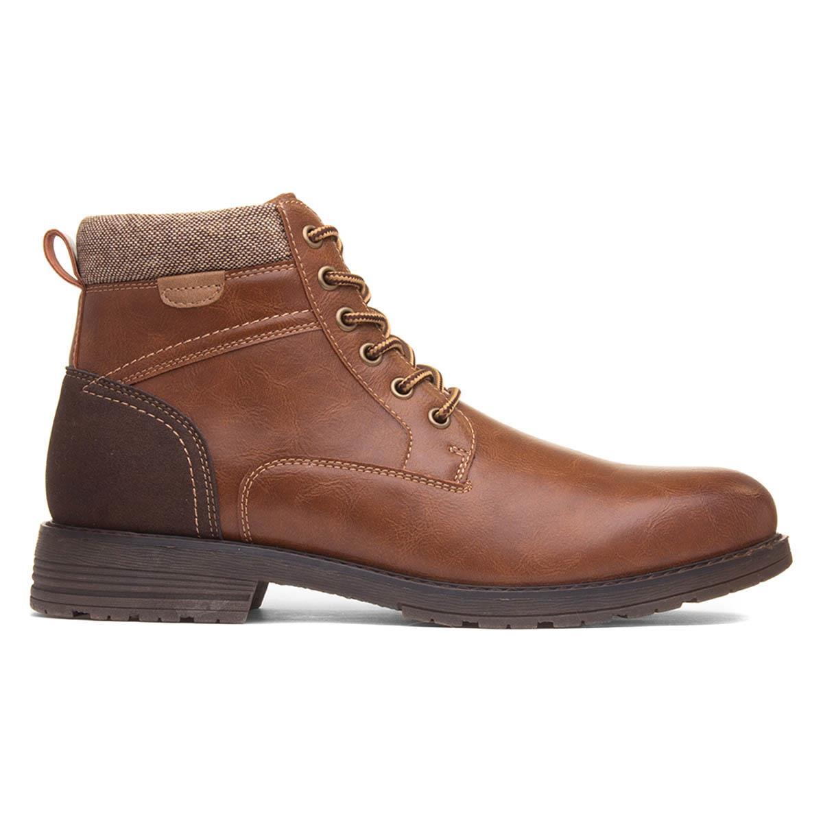 Beckett Mens Boots Tan Adults Ankle Lace Up Zip Up Padded Collar SIZE